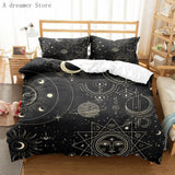 Boxtoday Black Sun Moon Star Bedding Set Bohemian Totem Line Duvet Cover Pillowcases Bedlinen Adults Bedclothes Twin Full Queen King Size