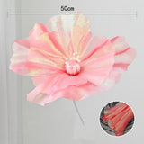 Boxtoday Organza Handmade Silk Poppy Big Flower Wedding Road Guide Chrysanthemum DIY Party Window Decoration Decoration 50cm/60cm70cm