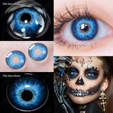 Boxtoday 1Pair Anime Color Contact Lenses for Eyes Yearly Red Lenses Black White Lenses Halloween Eye Lens Cosplay Eye Contacts