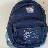 Boxtoday Gift Japanese Simple Kawaii Cat Backpack Denim Handbag Shoulder Bags Large Capacity Student Schoolbag Cute Women Backpack