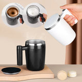 Boxtoday Electric Mixing Cup Stainless Steel Mug Cup Magnetic Rotating Blender Auto Stirring Coffee Cup Tea Milk Cocoa Water Cup