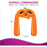 Boxtoday Halloween 10 ft Cute Pumpkin Archway  Inflatable Outdoor Halloween Decorations Blow Up Arch  for Yard Halloween Decorations