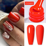 Boxtoday 10ml Blood Red Jelly Gel Nail Polish Halloween Nails Art Gel Polish Sheer Translucent Nail Gel for Winter Manicure