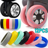 Boxtoday 2-12pcs New Luggage Wheels Protector Silicone Wheels Caster Shoes Travel Luggage Suitcase Reduce Noise Wheels Cover Accessories