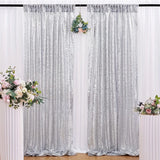 Boxtoday 2panels Sequin Backdrop Curtains,Glitter Photography Background, For Wedding Birthday Christmas Baby Shower Party Decor props