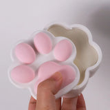 Boxtoday Cat Claw Storage Box Silicone Mold DIY with Lid Candle Jar Crafts Making Plaster Concrete Resin Ashtray Casting Molds Home Decor