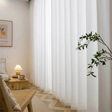 Boxtoday White Tulle High Quality Thick Yarn Luxury Chiffon Window Curtains For Bedroom Villa Opaque Drapes Living Room Decoration