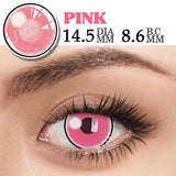 Boxtoday 2PCS/Pair Pink Contact Lenses Halloween Anime Accessories Eye Contacts Color Cosplay Anime Lenses Yearly Contact Lens