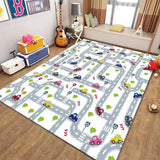 Boxtoday Children's Cartoon Game Carpet Home Decoration Mat Living Room Bedroom Bedside Carpets Cute Baby Crawling Washable Floor Mats