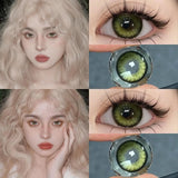 Boxtoday  1 Pair Hot Selling Color Contact Lenses With Prescription Myopia Lenses Green Lens for Women Makeup Yearly Fast Shipping