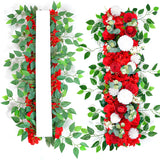 Boxtoday 100cm DIY Wedding Flower Wall Decor Arrangement Supplies Silk Peony Rose Artificial Flower Row Decoration Wedding Arch Backdrop