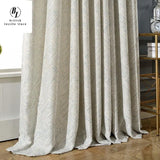 Boxtoday Nordic Minimalist Modern Curtains for Living Room Bedroom Dining Chenille Thick Shade White Cloth Blackout Custom Window Drapes