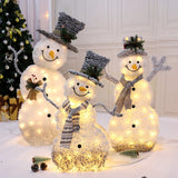 Boxtoday Indoor Outdoors Garden Christmas Snowman Decoration Lamp LED Foldable for Shopping Mall Hotel Window Christmas Tree Ornaments