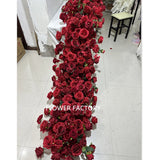 Boxtoday Red Burgundy Rose 5D Wedding Backdrop Arch Decor Floral Arrangement Table Runner Flower Row Event Arch Flower Strip Party Props