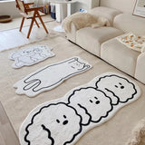 Boxtoday Bedside Rugs White Carpet Thickened Cartoon Door Mat Bedroom Rug LivingRoom Decorative IG Cute Kitten Puppy Customized 양탄자 тапис