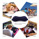 Boxtoday Flocking Inflatable Pillow Ultralight Portable Outdoor Camping Hiking Travel Beach Plane Head Rest Travel Gears Accessories