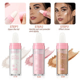 Boxtoday 1pcs Liquid Luminizer Blush Makeup Liquid Illuminator Face Highlighter Long Lasting Natural Skin Tint Face Blush Wand for Cheek