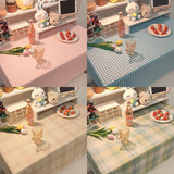 Boxtoday Ins Korean Plaid Tablecloth Jacquard Fabric Desk Table Cloth Mat Background Cloth Home Decoration Nordic Modern Table Livingroom