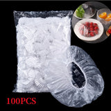 Boxtoday 100/50/20pcs Disposable Food Cover Food Grade Fruit Vegetable Storage Bag Elastic Plastic Bag Bowl Cup Kitchen Fresh Keeping Bag