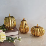 Boxtoday Battery Operated Halloween Pumpkin Lantern Glass Pumpkin Light Halloween Party Decoration LED Pumpkin Lamp Home Table Ornaments