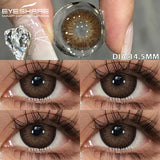 Boxtoday 1pair Color Contact Lenses for Eyes Black Lenses Cosmetic Big Eye Lenses Gray Pupils Lens Yearly Natural Eye Contacts