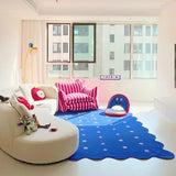 Boxtoday Klein Blue Irregular Decorative Living Room Carpet Simple Bedroom Soft Rug IG Cloakroom Leisure Area Plush Mats Ковер Tapis 러그