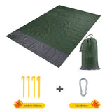 Boxtoday 200x210cm Waterproof Beach Cushion Pocket Outdoor Picnic Camping Beach Mat Portable Lightweight Picnic Mat Camping Floor Mats