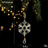 Boxtoday Shiny Christmas Decorations Festive Metal Craft Hanging Pendants Stylish Snowflake Decoration for Party Supply