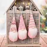 Boxtoday 3Pcs/lot Christmas Gnome Elf Doll Pendant Merry Christmas Decorations for Home Xmas Tree Ornament Navidad Natal New Year