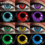 Boxtoday Halloween Contact Lenses 1Pair Color Contact Lenses for Eyes Red Lenses Cosplay Colored Lenses Blue Eye Contacts Yearly