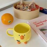 Boxtoday Creative Cute Mug Dudu Mouth Chicken Ceramic Mug Breakfast Juice Cup Household Milk Cup Cartoon Coffee Cup Birthday Gift