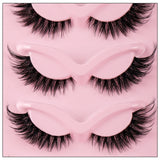 Boxtoday 5 Pairs Cat Eye Lashes Faux Mink Eyelashes Natural long Manga Lashes Winged End Eye Elongated Eyelashes Fake Lashes Makeup