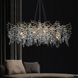 Boxtoday Branch-shaped luxury crystal ceiling chandelier home decoration golden gloss LED modern villa dining room living room chandelier