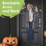 Boxtoday Halloween Hanging Zombie and Groundbreaker Decoration for The Best Halloween Decorations Zombie Outdoor Prop with Flowing Robe