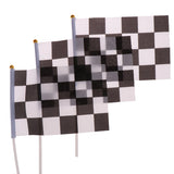 Boxtoday 10Pcs 14*21cm Black And White Square Hand Flag Racer Waving Racing Flags Car Starting Banners