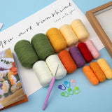 Boxtoday Crochet Bouquet of Flowers Kit With Instruction Knitting Yarn Thread Needles Hooks Easy Knit Accessories Set DIY Craft