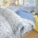 Boxtoday 100% Cotton Duvet Cover Flower Printed housse de couette Korean Bed Cover with Ruffles Comforter King Quilt Covers No Pillowcase