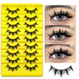 Boxtoday Manga Lashes 5/7/9 Pairs Eyelashes Faux Mink Eyelashes Extension Natural False Eyelashes Full Strip Lashes Band Makeup