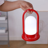 Boxtoday Retro Portable Rechargeable Desk Lamp, Bedroom Night Light, Red Wireless Touch Dimming, Outdoor Camping Portable Light