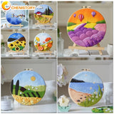 Boxtoday Painting DIY Wool Embroidery Kit Creative DIY Wool Needle Felt Picture Kit Craft Painting Gift For Mom Friends Kids