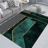 Boxtoday Modern Light Luxury Living Room Sofa Coffee Table Carpet Simple Dark Green Porch Entry Non-slip Rug Children's Room Bedside Rugs