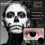 Boxtoday  Halloween 1 Pair Colored Contact Lenses For Eyes White Lenses Black Lens Anime Cosplay Contact Lens Beauty Makeup Lens