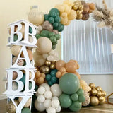 Boxtoday 25Cm Hollow Blocks Balloon Box Letter A-Z Custom Name Age Phrases DIY Party Decorations for Baby Shower Birthday Wedding