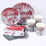 Boxtoday Halloween Party Tableware Set Paper Plates Cups Napkins Happy Halloween Party Decorations Fof home Halloween Party Supplies