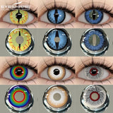 Boxtoday 1pair Anime Cosplay Color Contact Lenses For Eyes Blue Multicolored Eye Color Lens Beauty Red Colored Eye Lenses Yearly