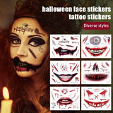 Boxtoday  1PC Halloween Waterproof Temporary Tattoo Stickers Sexy Bloody Makeup Zombie Scar Tattoo Decoration Wound Horror Blood S