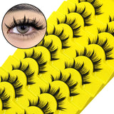 Boxtoday Manga Lashes 5/7/9 Pairs Eyelashes Faux Mink Eyelashes Extension Natural False Eyelashes Full Strip Lashes Band Makeup