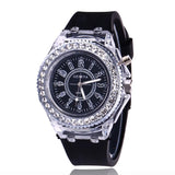 Boxtoday L34 New Women's Watch Glow Rhinestone LED Harajuku Korean Fashion Trend Male and Female Student Couple Quartz Wristwatches