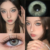 Boxtoday Color Contact Lenses with Diopters Blue Colored Lenses Myopia Color Lens Eyes Green Lenses Graduated Brown Natural Lenses