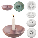 Boxtoday Circular Candle Base Silicone Mold DIY Concrete Candle Holder Mold Gypsum Cement Candle Holder Silicone Resin Mold